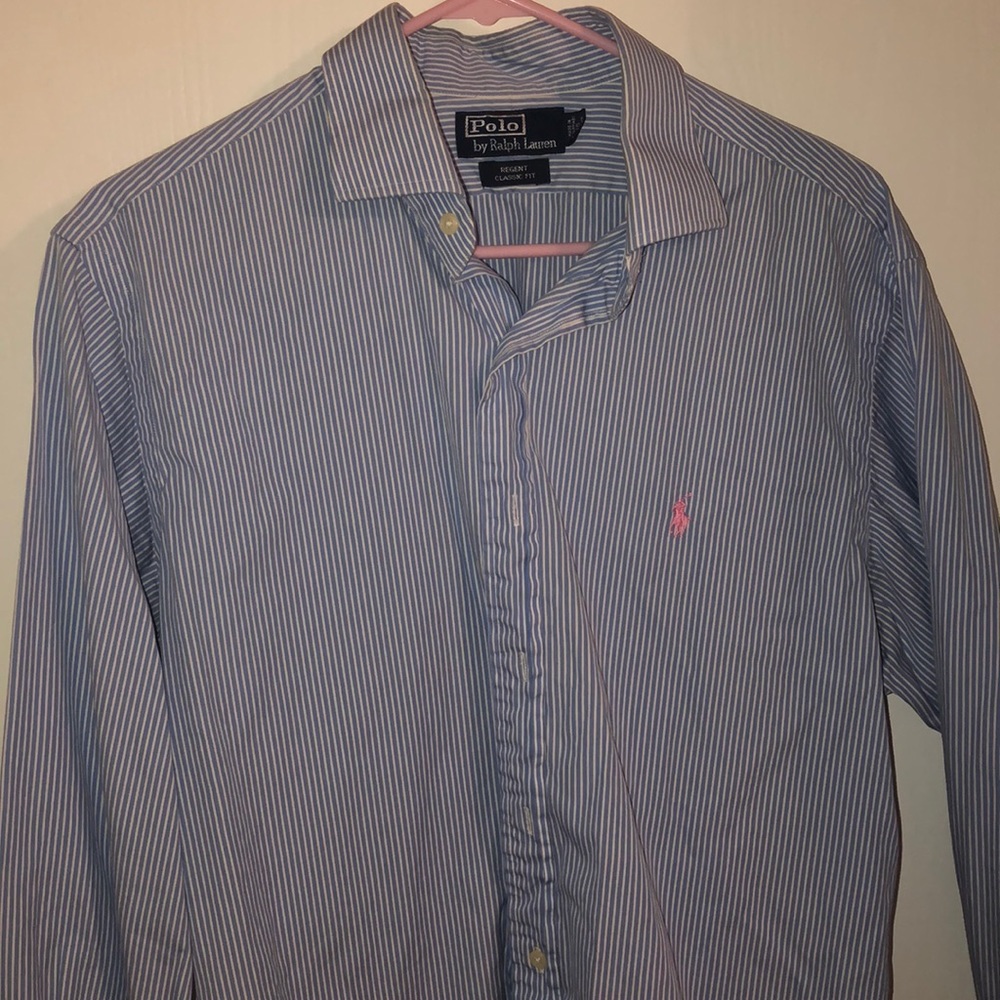 Striped blue Polo Ralph Lauren button down